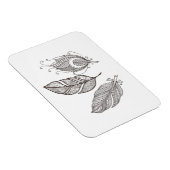 Intricate Feather Doodle Magnet (Rechte Seite)