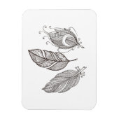 Intricate Feather Doodle Magnet (Vertikal)