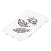 Intricate Feather Doodle Magnet (Linke Seite)