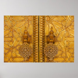 Intricate filigrane Tore des Fes Palast Poster