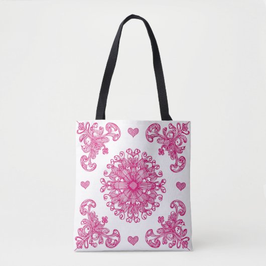 Intricate floral design shoulle tasche (Vorderseite)