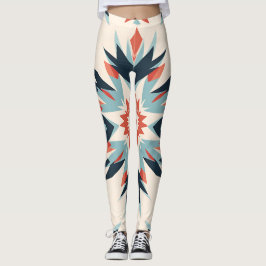 Intricate Floral Ikat Medallion Leggings