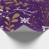 Intricate floral pattern with gold and white  geschenkpapier (Ecke)