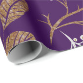 Intricate floral pattern with gold and white  geschenkpapier (Rolleneckpunkt)