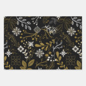 Intricate floral pattern with gold and white  geschenkpapier set (Vorderseite 3)