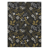 Intricate floral pattern with gold and white  tischdecke (Vorderseite)