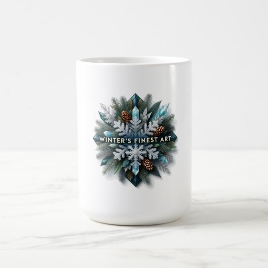 Intricate Frozen Evergreen T-Shirt Kaffeetasse (Mittel)