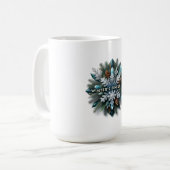 Intricate Frozen Evergreen T-Shirt Kaffeetasse (Vorderseite Links)