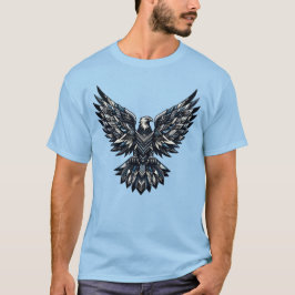 Intricate Geometric Eagle Majestät Design T-Shirt