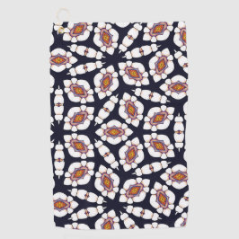 Intricate Geometric Floral Golf Handtuch