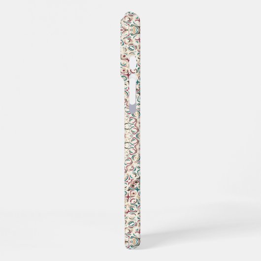 Intricate Geometric Mandala in Teal, Rose, & Sand iPhone Hülle (Linke Seite)