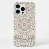 Intricate Geometric Mandala in Teal, Rose, & Sand iPhone Hülle (Rückseite)
