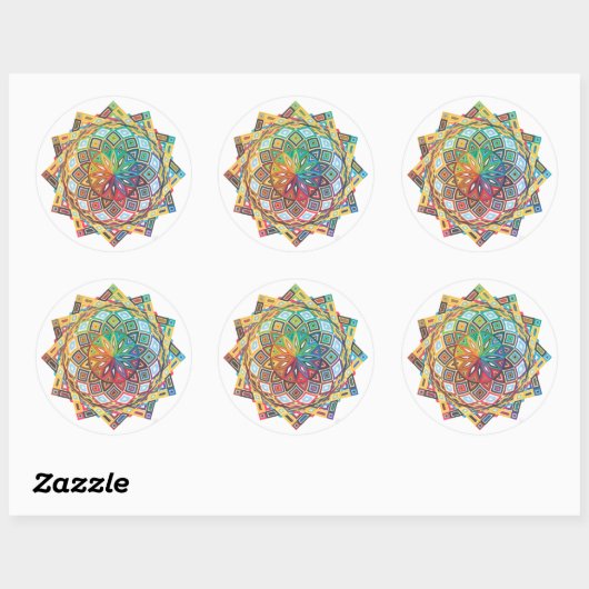 Intricate Geometric Mandala Sticker (Blatt)