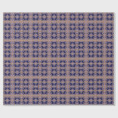 Intricate geometric repeat pattern blue orange geschenkpapier (Flach)