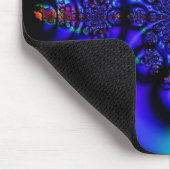 Intricate Glows Blue Fraktal Mousepad (Ecke)