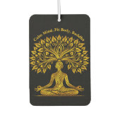 Intricate Gold Buddha-Skulptur Autolufterfrischer (Vorderseite)