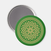 Intricate Gold Celtic Blume Mandala Magnet (Vorderseite/Rückseite)