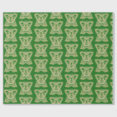 Intricate Gold Celtic Butterfly Pattern Geschenkpapier (Flach)