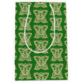 Intricate Gold Celtic Butterfly Pattern Mittlere Geschenktüte (Vorderseite)