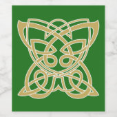 Intricate Gold Celtic Butterfly Weinetikett (Einzelnes Label)