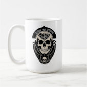 Intricate Gothic Skull Illustration Kaffeetasse (Links)