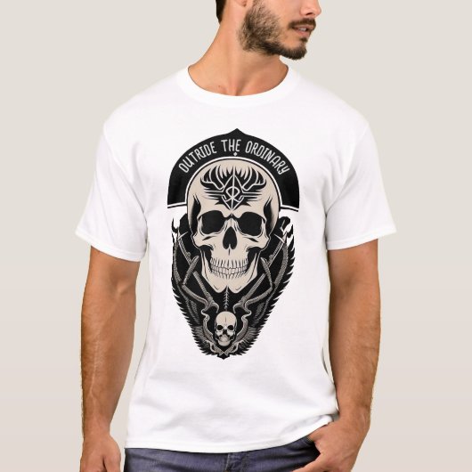 Intricate Gothic Skull Illustration T-Shirt (Vorderseite)
