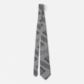 Intricate Gray Marble Pattern Neck Tie Krawatte (Rückseite)