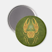 Intricate Green Tribal Cancer Magnet (Vorderseite/Rückseite)