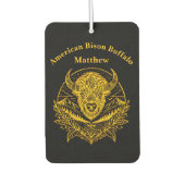 Intricate Illustration of a Gold Bison in Nature Autolufterfrischer (Vorderseite)