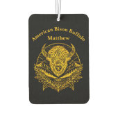 Intricate Illustration of a Gold Bison in Nature Autolufterfrischer (Rückseite)