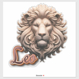Intricate Leo Lion Head Aufkleber