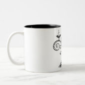 Intricate Line Art Design Tasse mit Wirbel. (Links)