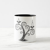 Intricate Line Art Design Tasse mit Wirbel. (Mittel)