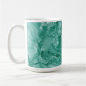 Intricate Marble Pattern in Rich Teal and Green Kaffeetasse (Links)