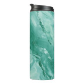 Intricate Marble Pattern in Rich Teal and Green Thermosbecher (Nach rechts gedreht)