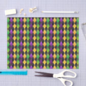 Intricate Mardi Gras Colors Diamond Raute Seidenpapier (Handwerk)