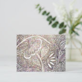 Intricate Mosaic Floral Design Postcard Postkarte (Stehend Vorderseite)