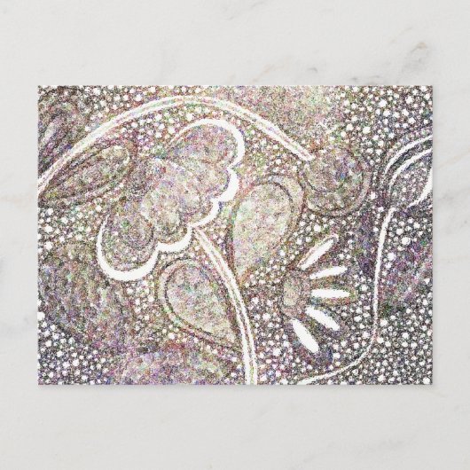 Intricate Mosaic Floral Design Postcard Postkarte (Vorderseite)