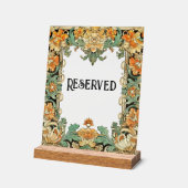 Intricate Motif Filigree, Clear Center Table Sign Acrylschild (Winkel)