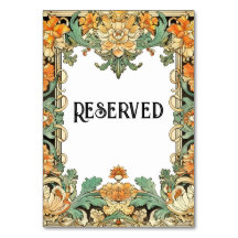 Intricate Motif Filigree, Clear Center Table Sign