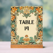 Intricate Motif Filigree Table Sign Acrylschild (Neutral)