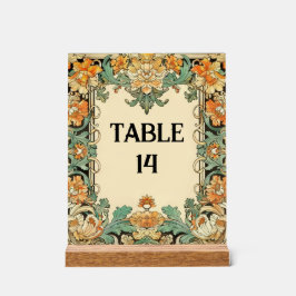 Intricate Motif Filigree Table Sign Acrylschild
