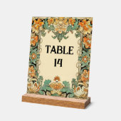 Intricate Motif Filigree Table Sign Acrylschild (Winkel)