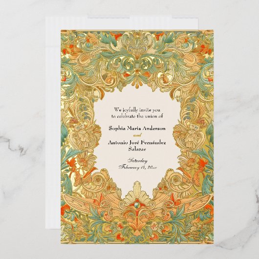 Intricate Motif & Filigree Verzauberung, Folieneinladung (Briefumschlag)