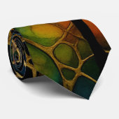 Intricate Multi-Layered Alcohol Ink Pattern Krawatte (Gerollt)