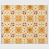 Intricate orange and brown geometric pattern geschenkpapier (Flach)