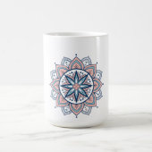Intricate Pastel Floral Mandala Kaffeetasse (Mittel)