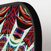 Intricate Red Beige Geometric Web Mandala Art Pickleball Schläger (Linke Seite)