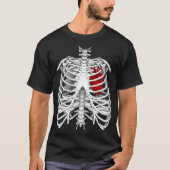 Intricate Ribcage and Heart Illustration T-Shirt (Vorderseite)