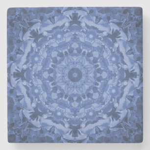 Intricate Royal Blue Kaleidoscope Steinuntersetzer